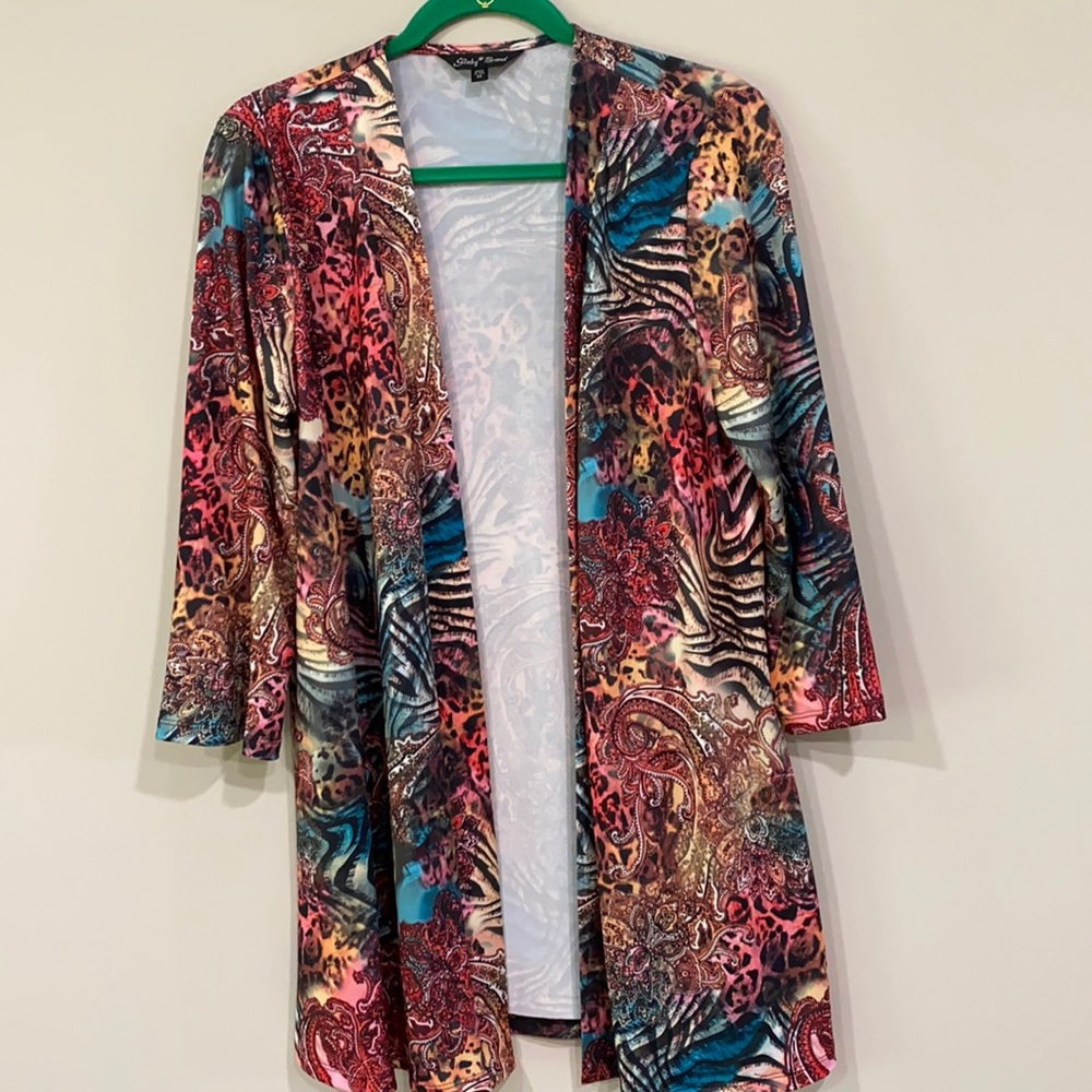 Slinky Brand Long Tunic Cardigan. Size Medium.
